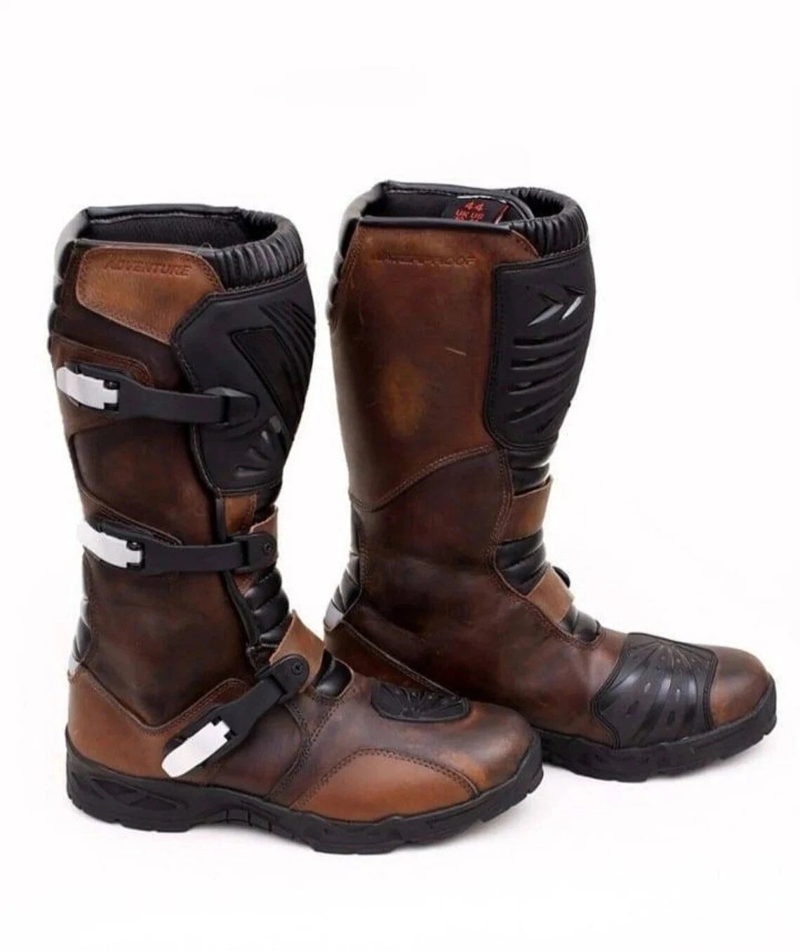 Men's All-Season Motorcycle Boots — Full Leather | Reinforced Protection | US 8–14
