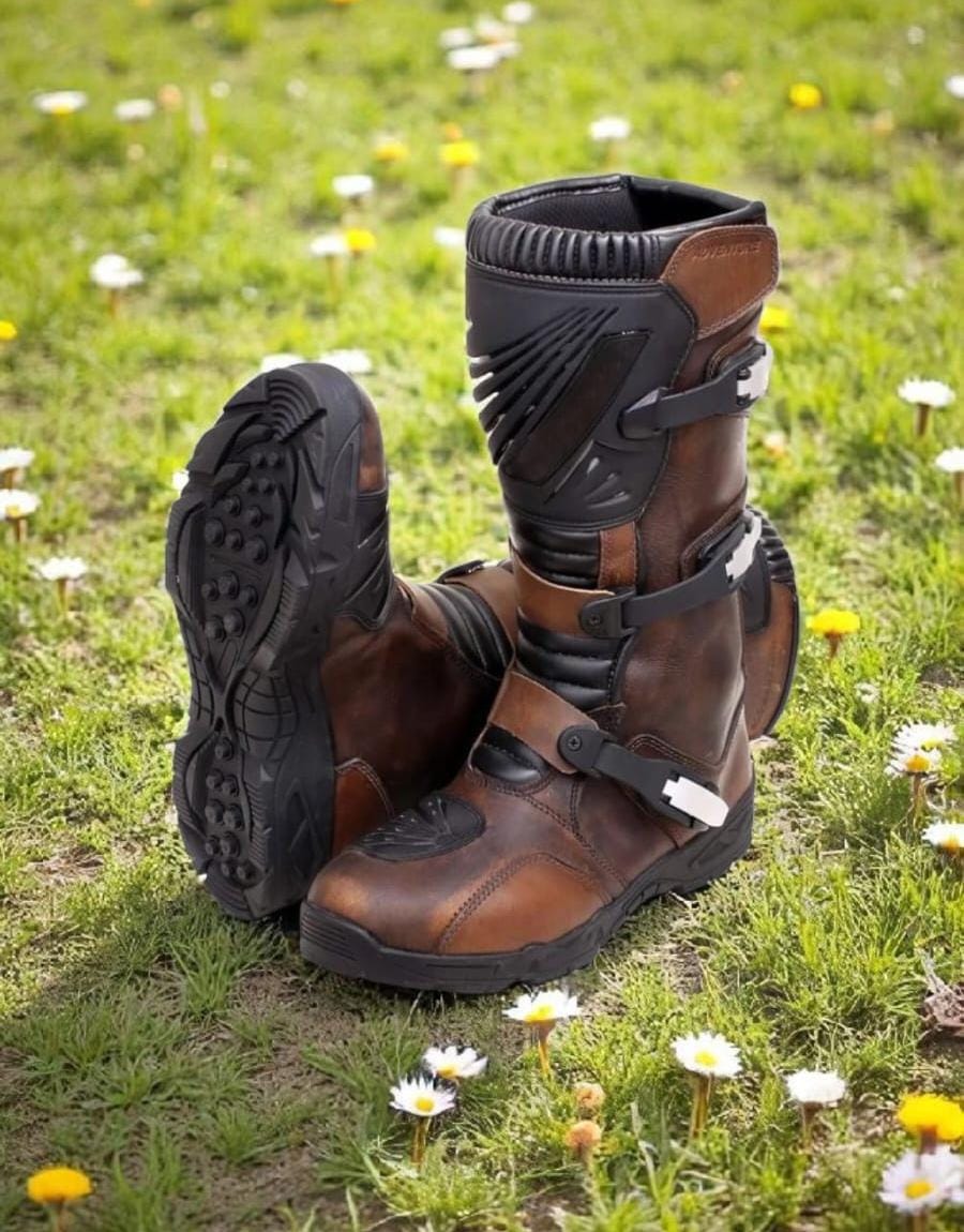 Men's All-Season Motorcycle Boots — Full Leather | Reinforced Protection | US 8–14